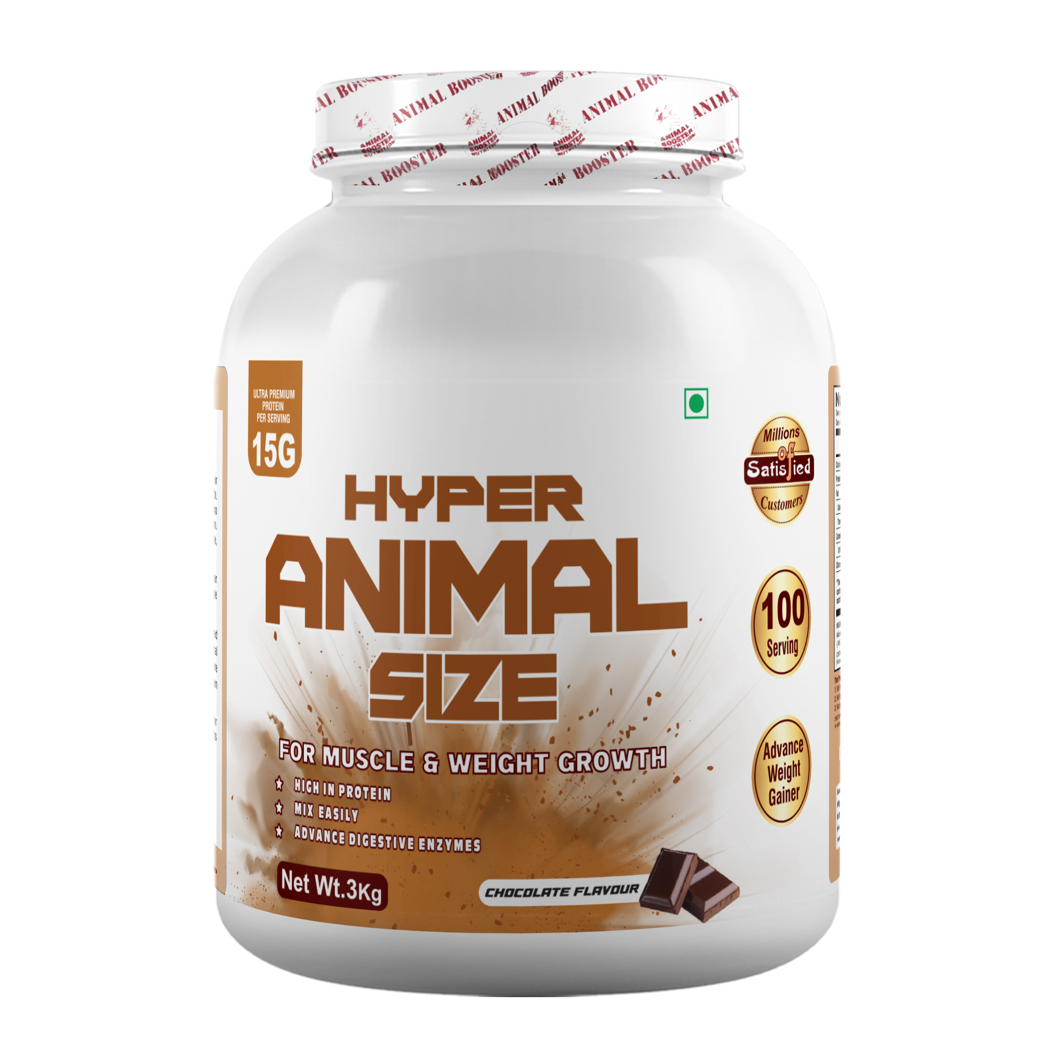 Animal Booster Hyper Animal Size 2kg |Mass Gainer